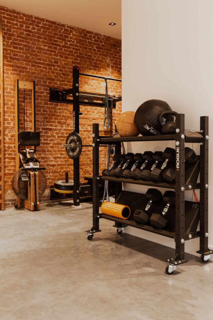 betonvloer met gym
