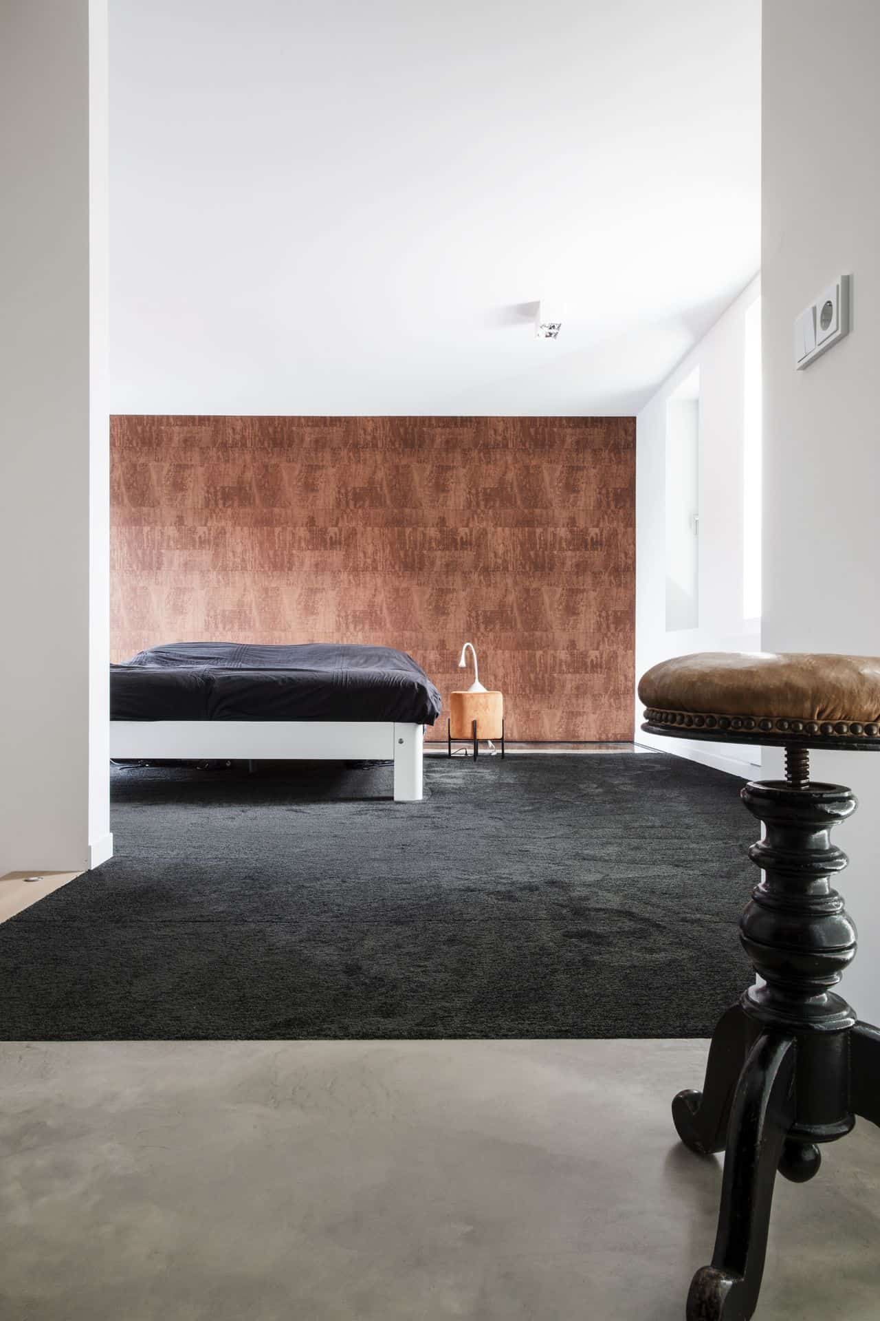 gevlinderde vloer, gevlinderd beton met vloerbedekking