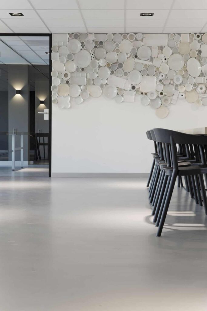 Dunne cementgebonden betonvloer, betonlookvloer