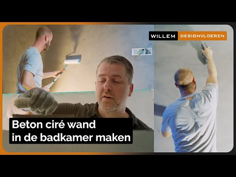 Beton cire wand in de badkamer maken