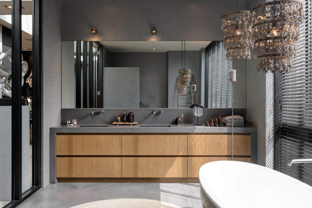 Beton en beton ciré in de badkamer, foto gemaakt door Jurrit van der Waal