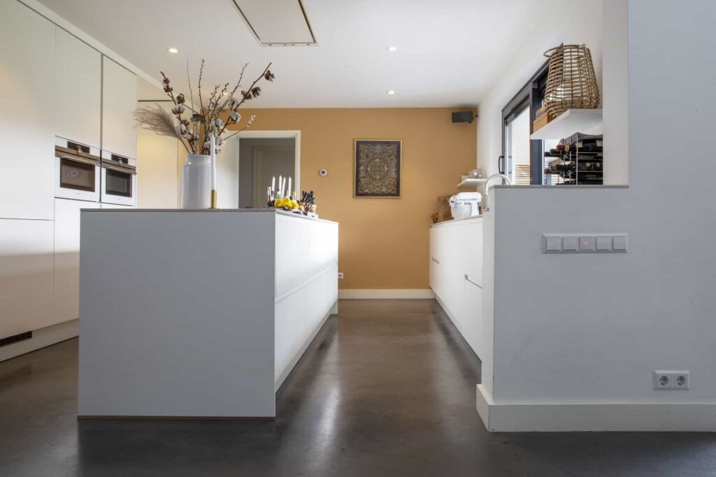 Gevlinderde betonvloer keuken