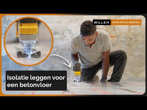Isolatie leggen voor een betonvloer