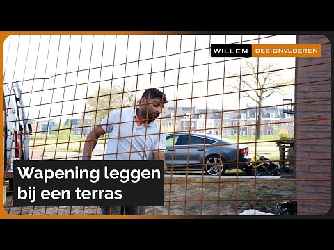 Wapening leggen bij een terras