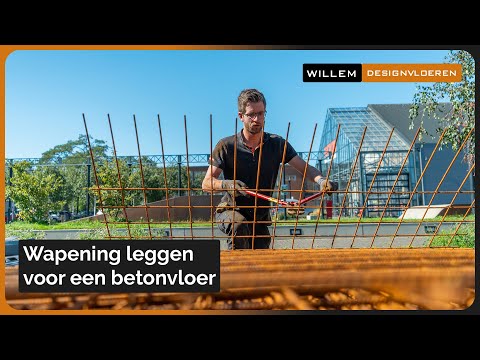 Wapening leggen voor een betonvoer