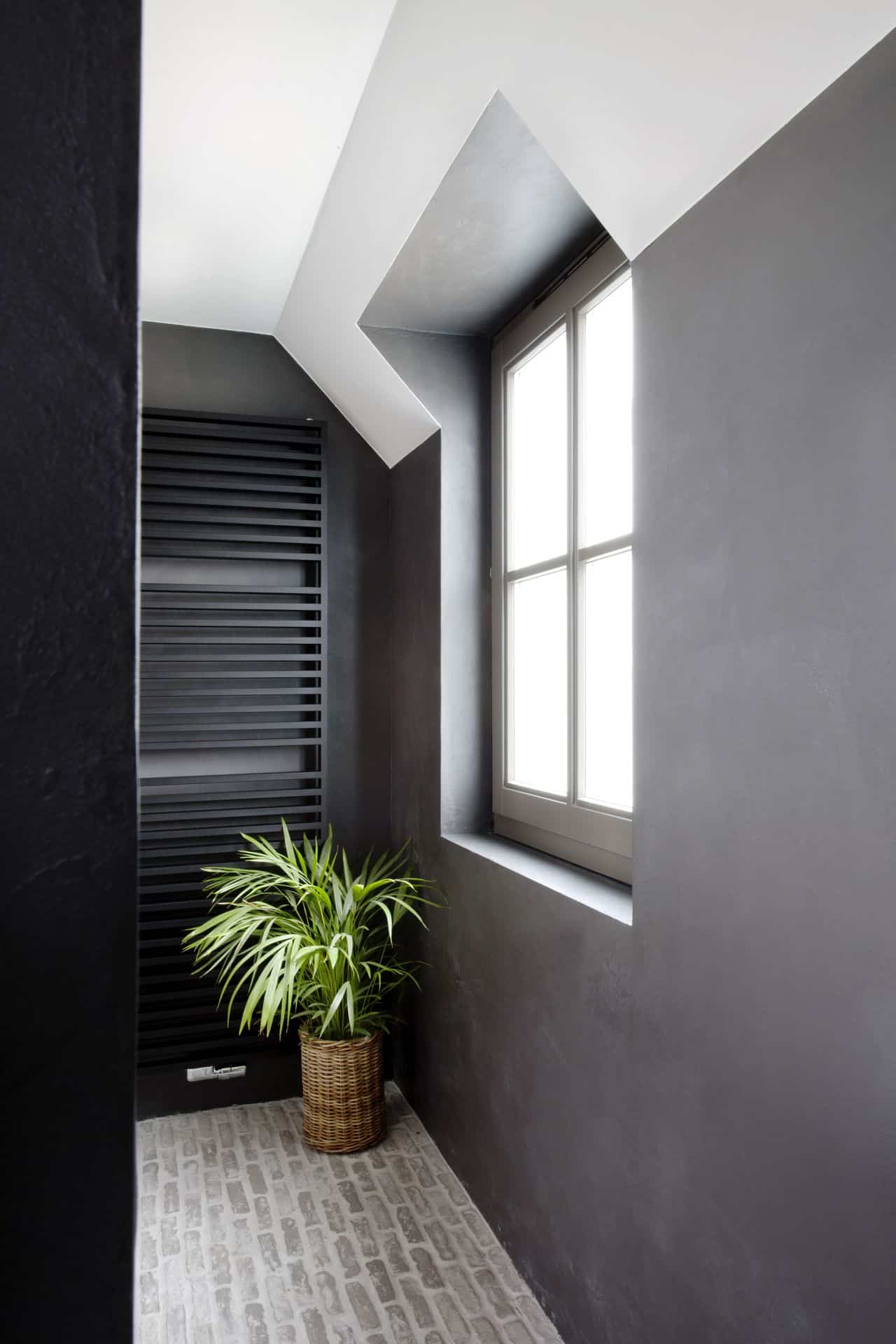 badkamer muren wandafwerking met beton ciré