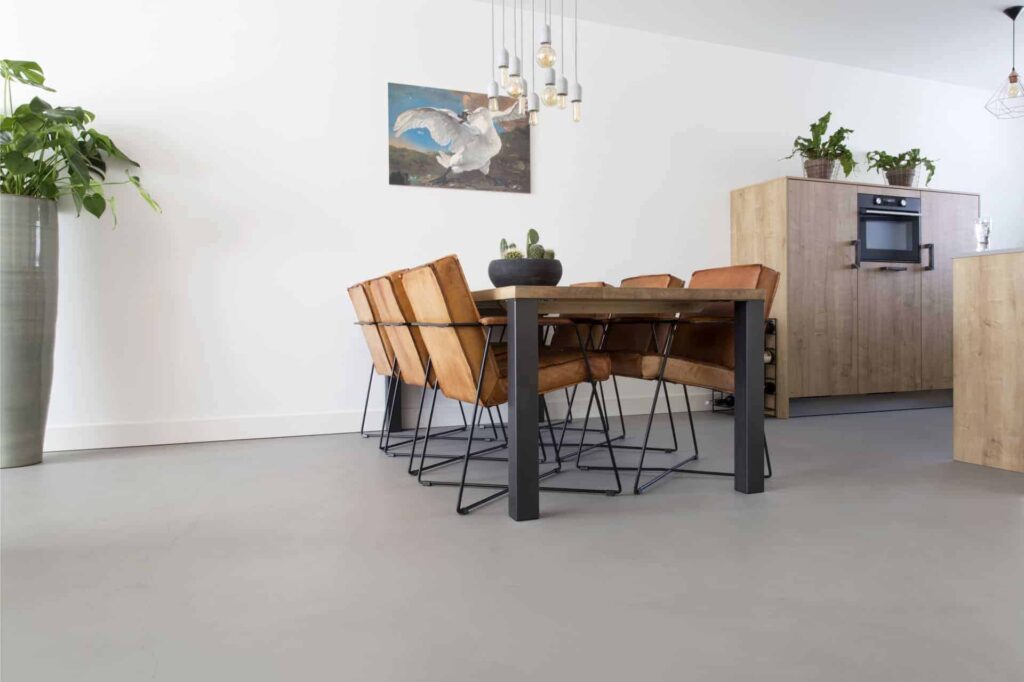 beton ciré vloer eetkamer
