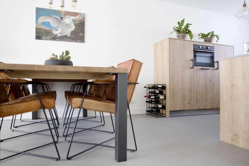 beton ciré vloer keuken, betonlook vloer keuken