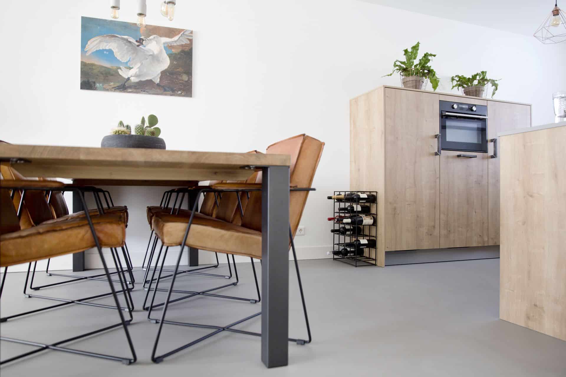 beton ciré vloer keuken, betonlook vloer keuken