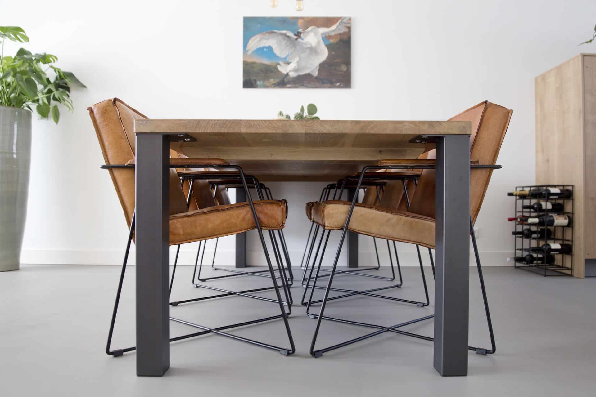 betonlook eettafel, beton ciré vloer