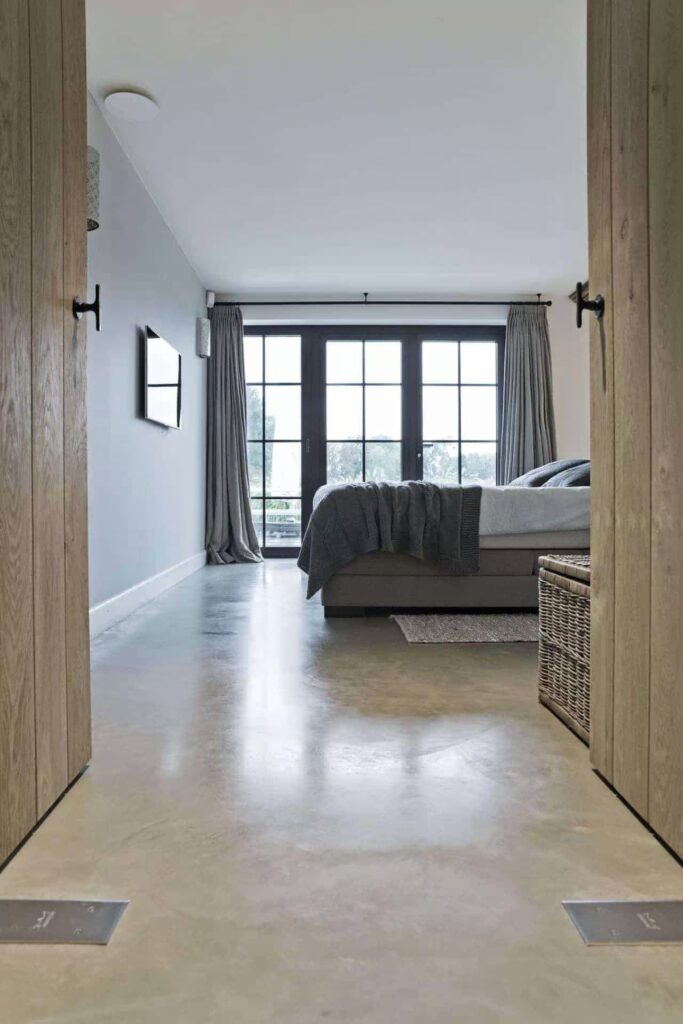 Betonvloer slaapkamer