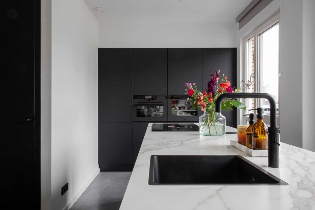 gevlinderde betonvloer keuken