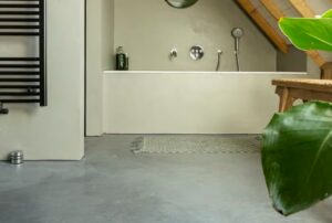 Gevlinderde betonvloer in Budel