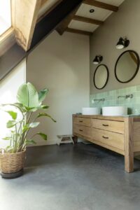 Beton ciré wanden badkamer