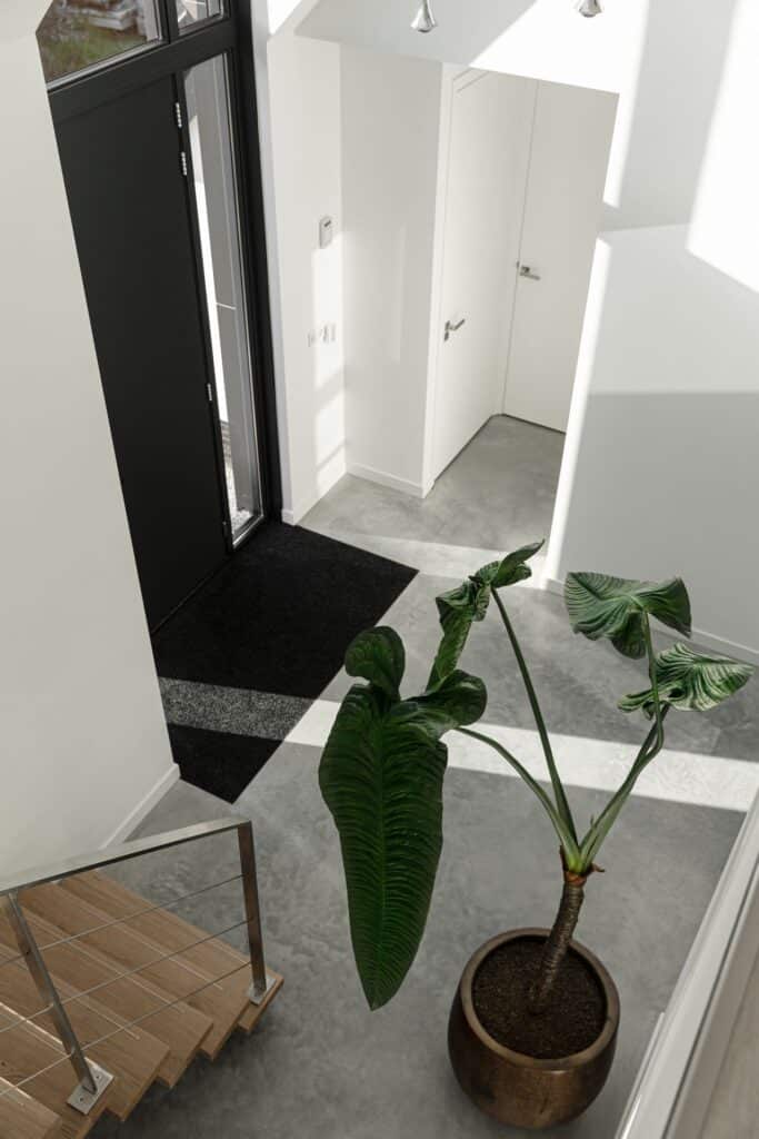 gevlinderde betonvloer close-up