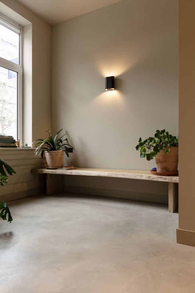 gevlinderde woonbetonvloer praktijkruimte