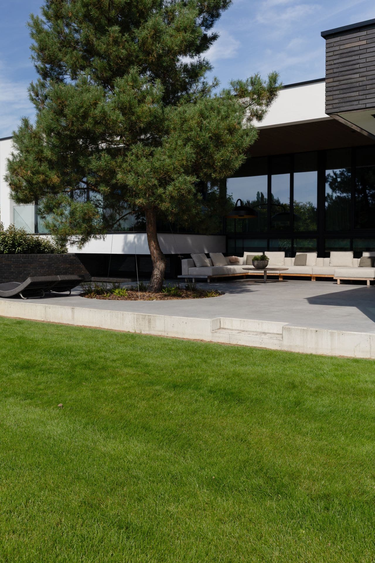 Betonnen terras wilp