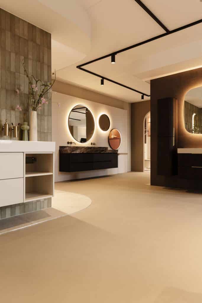 lavasteen gietvloer badkamer showroom dodewaard