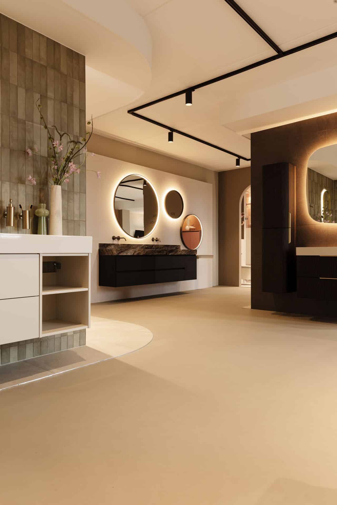 lavasteen gietvloer badkamer showroom dodewaard