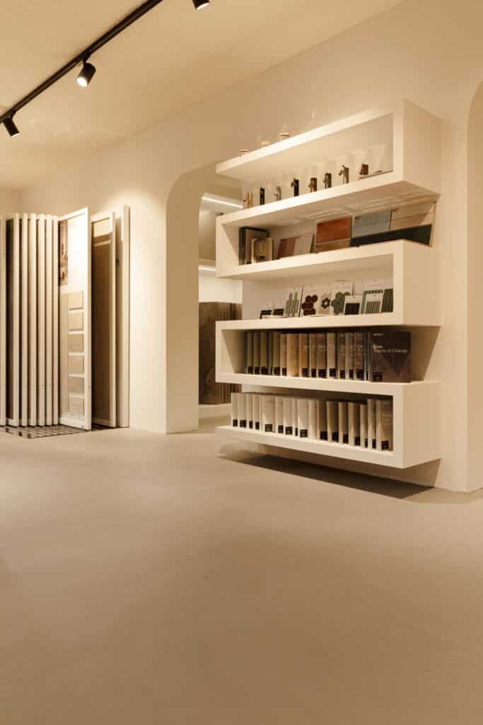 lavasteen gietvloer badkamer showroom dodewaard