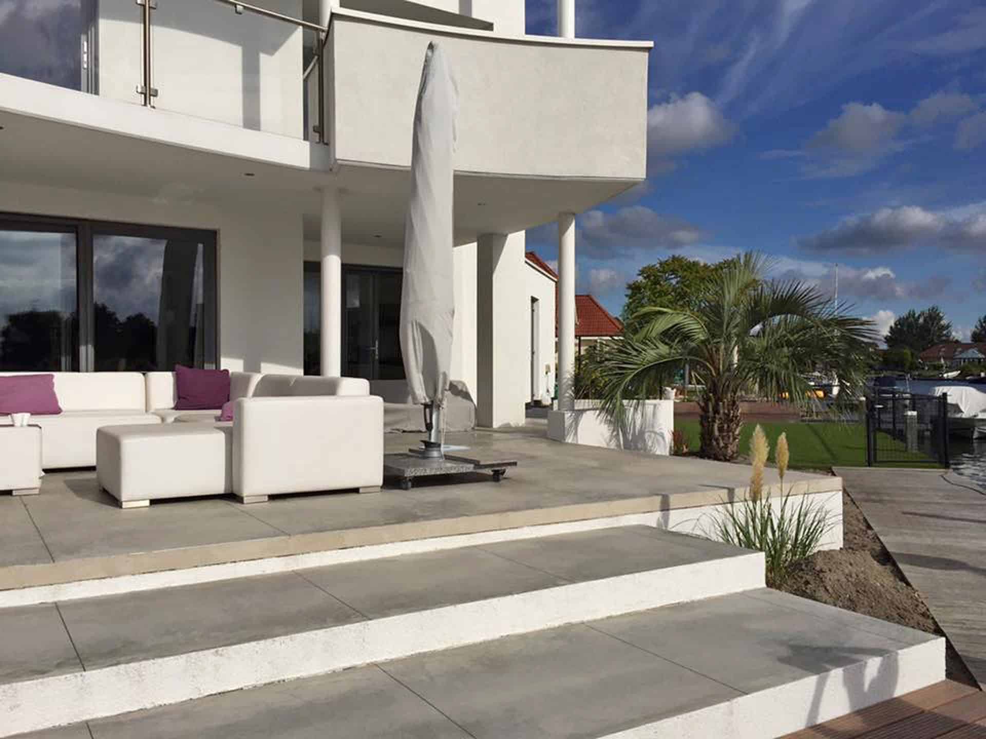 Terras van beton