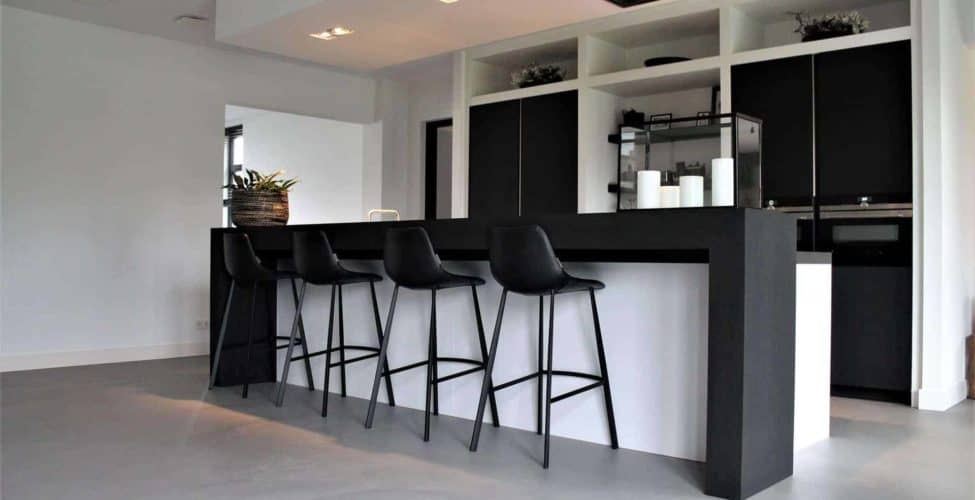 Open keuken vloer betonlook