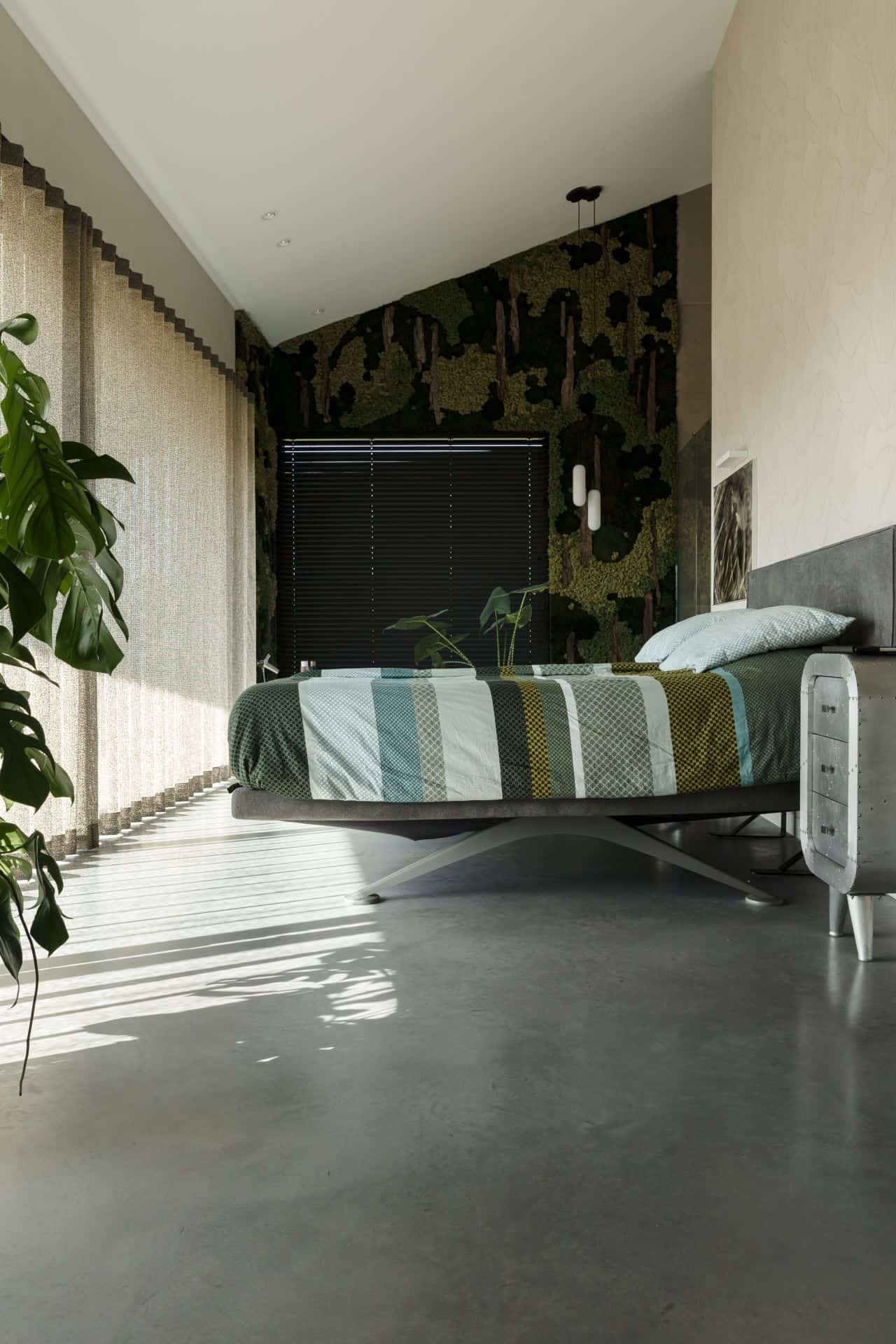betonvloer in slaapkamer