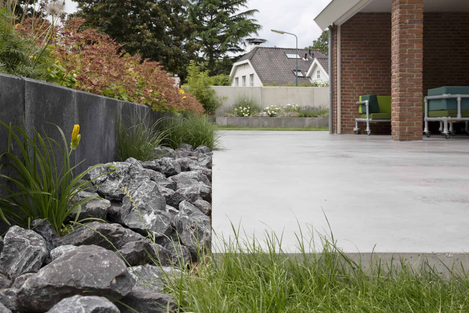 betonnen terras Bunschoten, betonvloer storten buiten