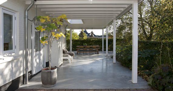 betonnen overdekt terras design Elst Gelderland
