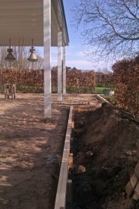 betonnen terras aanleggen, stap voor stap betonnen terras