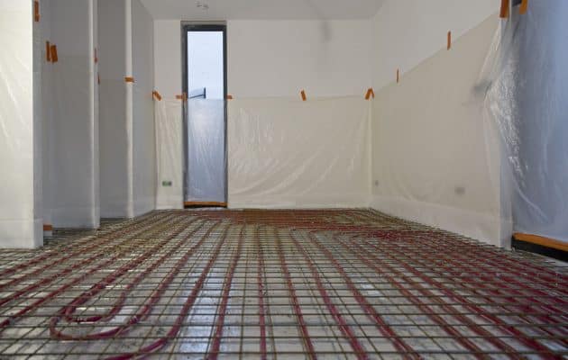 vloerverwarming in beton, vloerverwarming in betonvloer