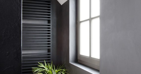 badkamer muren wandafwerking met beton ciré