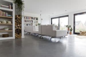 gevlinderde betonvloer woonkamer