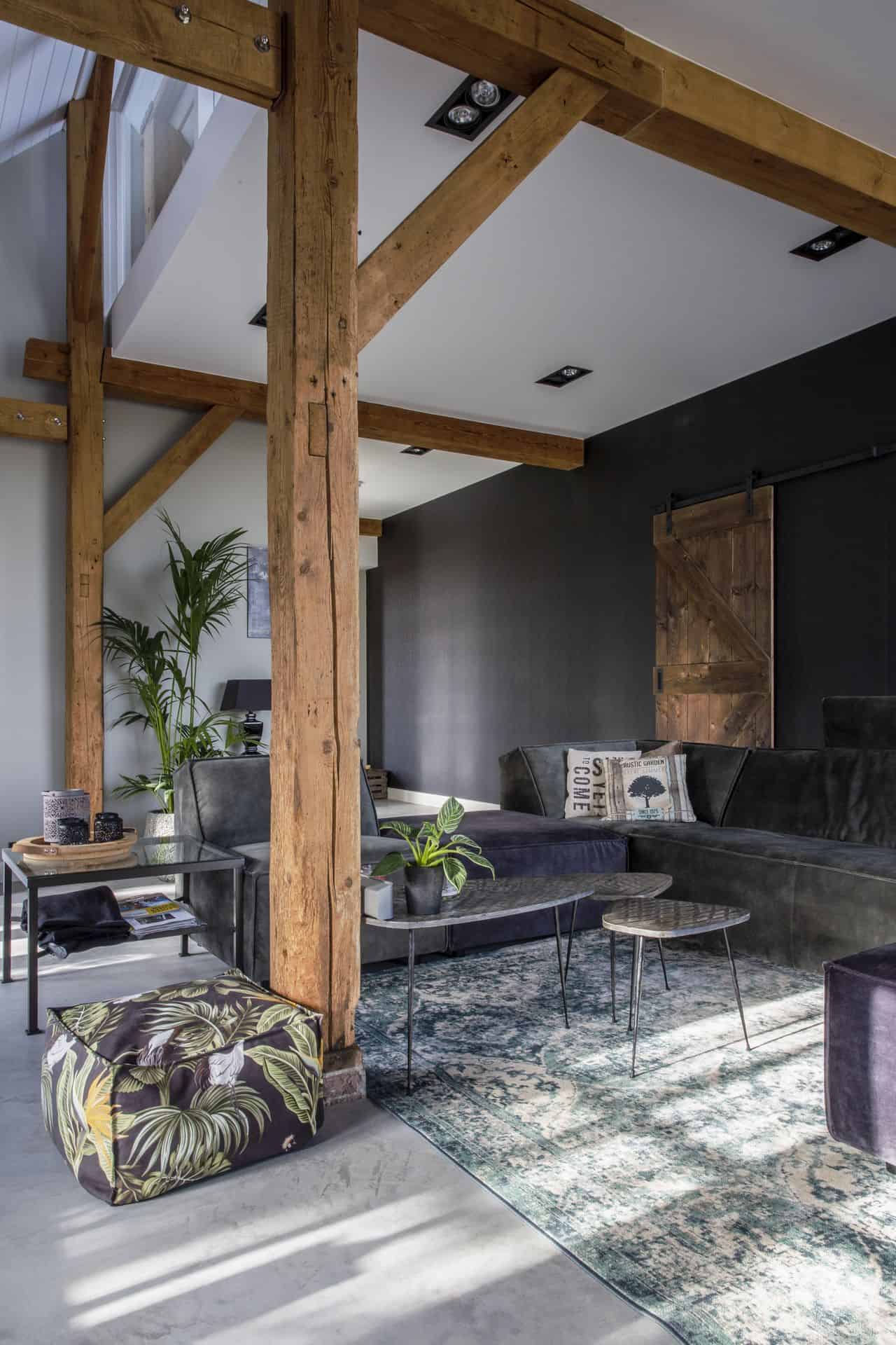 landelijk interieur, industrieel interieur