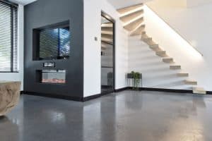 Betonvloer in een modern huis
