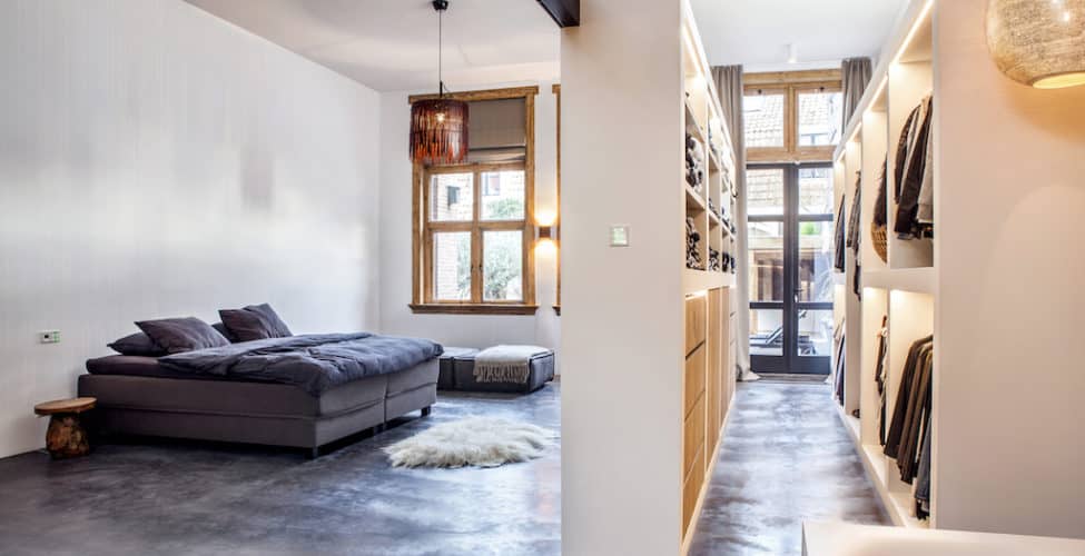 slaapkamer, badkamer